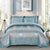 Silver Gold Jacquard Silk Bedding Set