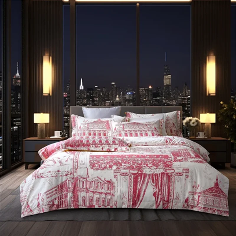Baroque Print Linen Bedding Set