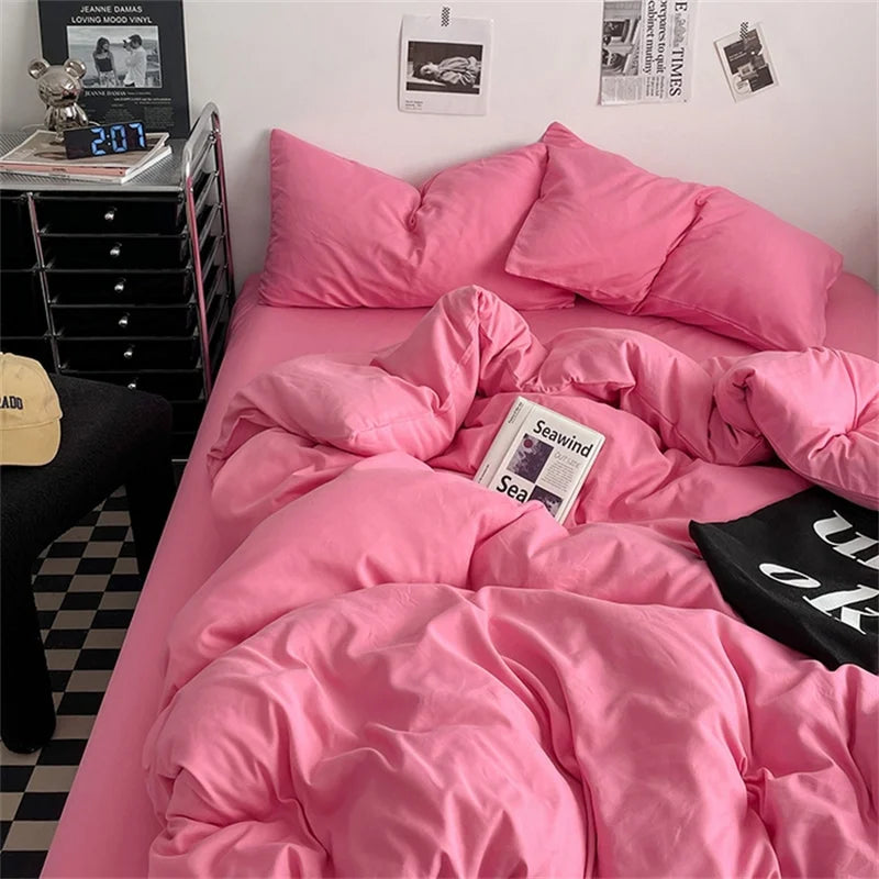 Washed Cotton Linen Bedding Set