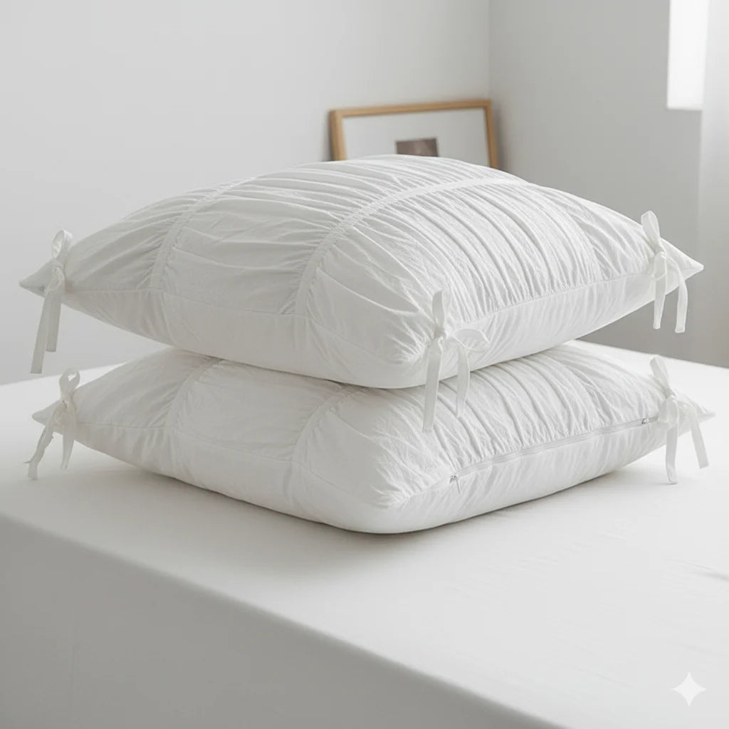 White Ruffle Cotton Duvet Set