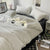 Striped Dot Linen Bedding Set