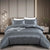Ivory Striped Satin Duvet Set