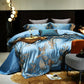 Gold Leaf Satin Jacquard Bedding Set