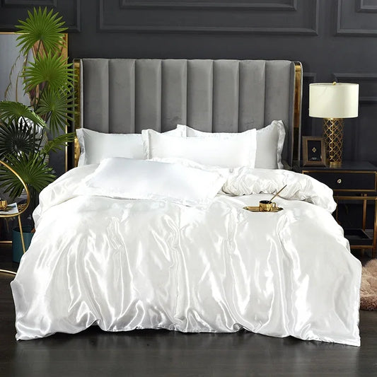 Solid Silk Bedsheet Set
