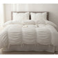 White Ruffle Cotton Duvet Set