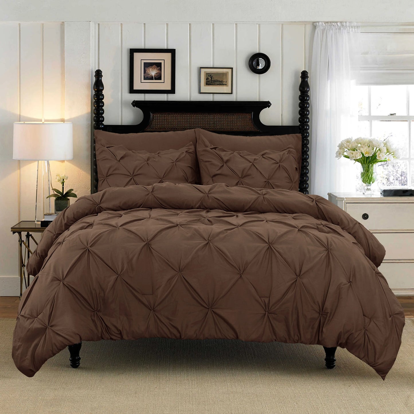 Pinch Pleat Cotton Duvet Set