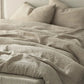 Cotton Linen Plain Bedding Set