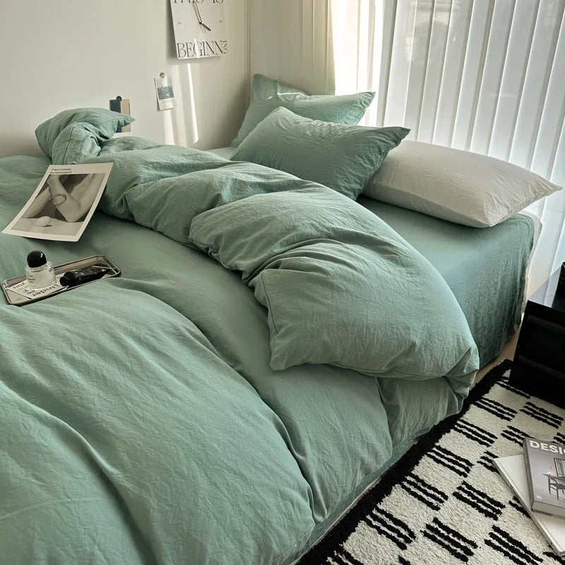 Minimal Cotton Linen Bed Set