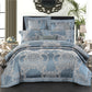Silver Gold Jacquard Silk Bedding Set