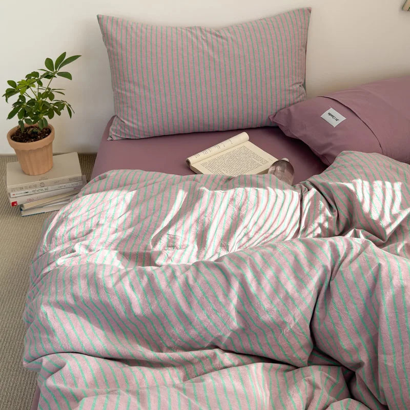 Striped Cotton Duvet Cover