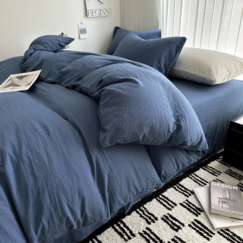 Minimal Cotton Linen Bed Set