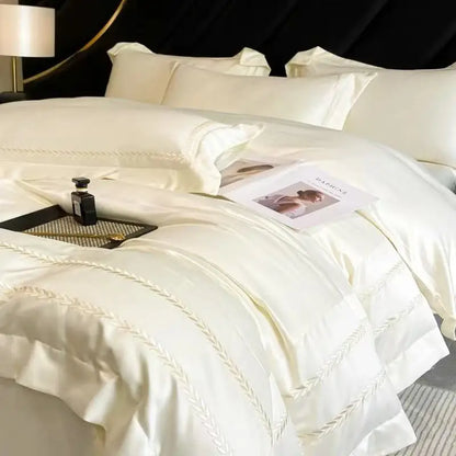 Embroidered Lyocell Duvet Cover Set