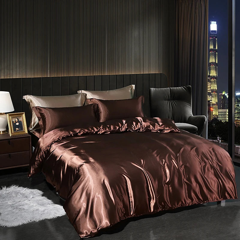 High-Density Satin Bedding Set