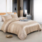 Khaki Striped Satin Duvet Set