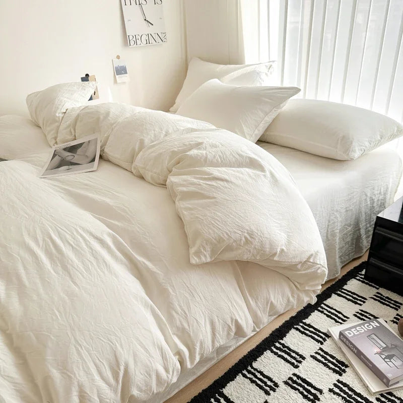 Minimal Cotton Linen Bed Set