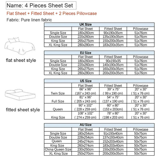 Pure Linen Sheet Set