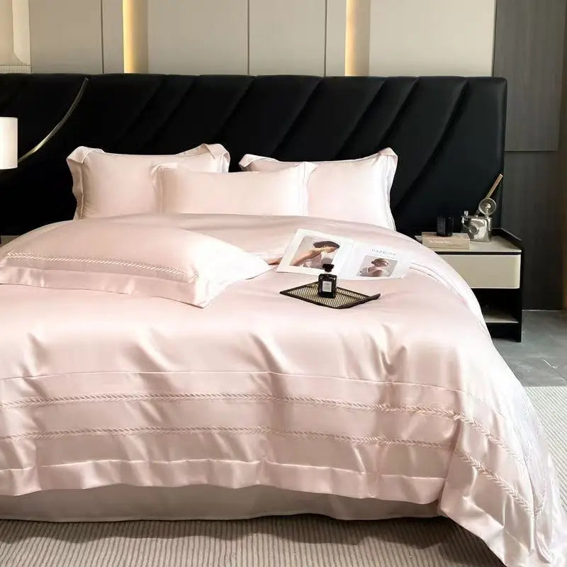 Embroidered Lyocell Duvet Cover Set