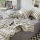 Striped Dot Linen Bedding Set