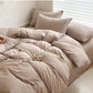 Solid Cotton Linen Bedding Set