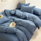 Solid Cotton Linen Bedding Set