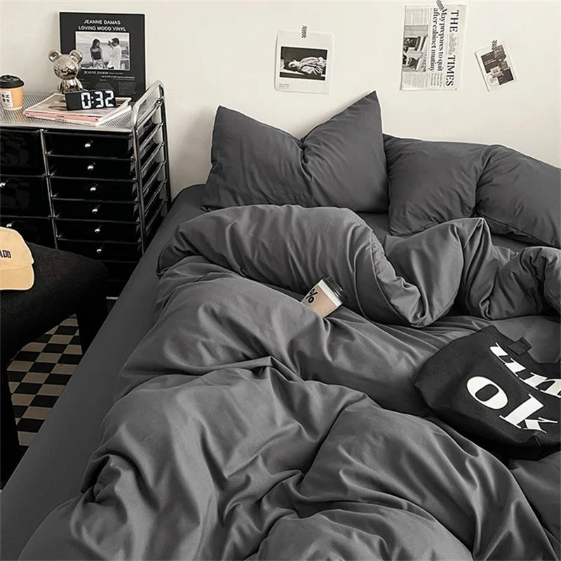 Washed Cotton Linen Bedding Set