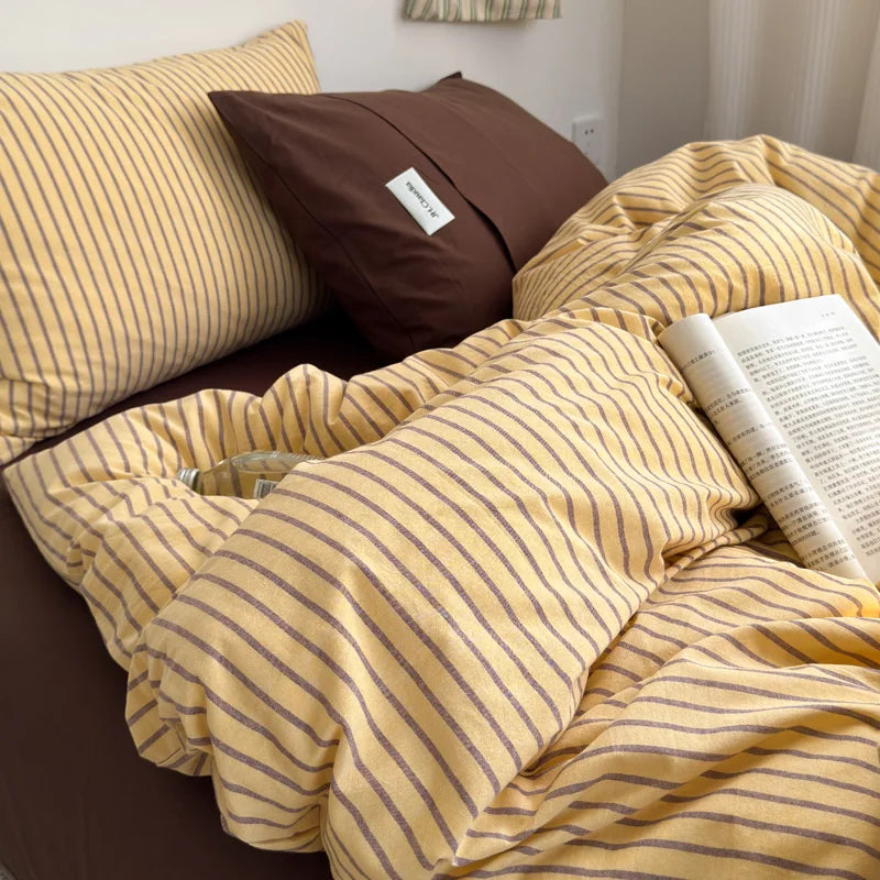 Striped Cotton Duvet Cover