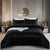 Ivory Striped Satin Duvet Set