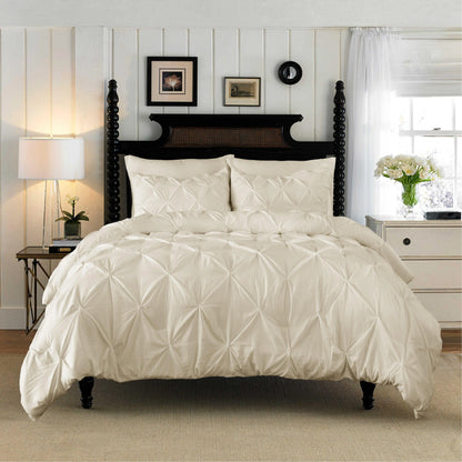 Pinch Pleat Cotton Duvet Set