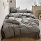 Solid Cotton Linen Bedding Set