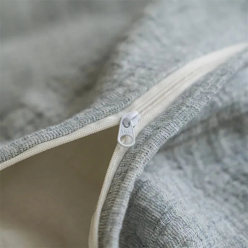 Cotton Linen Plain Bedding Set