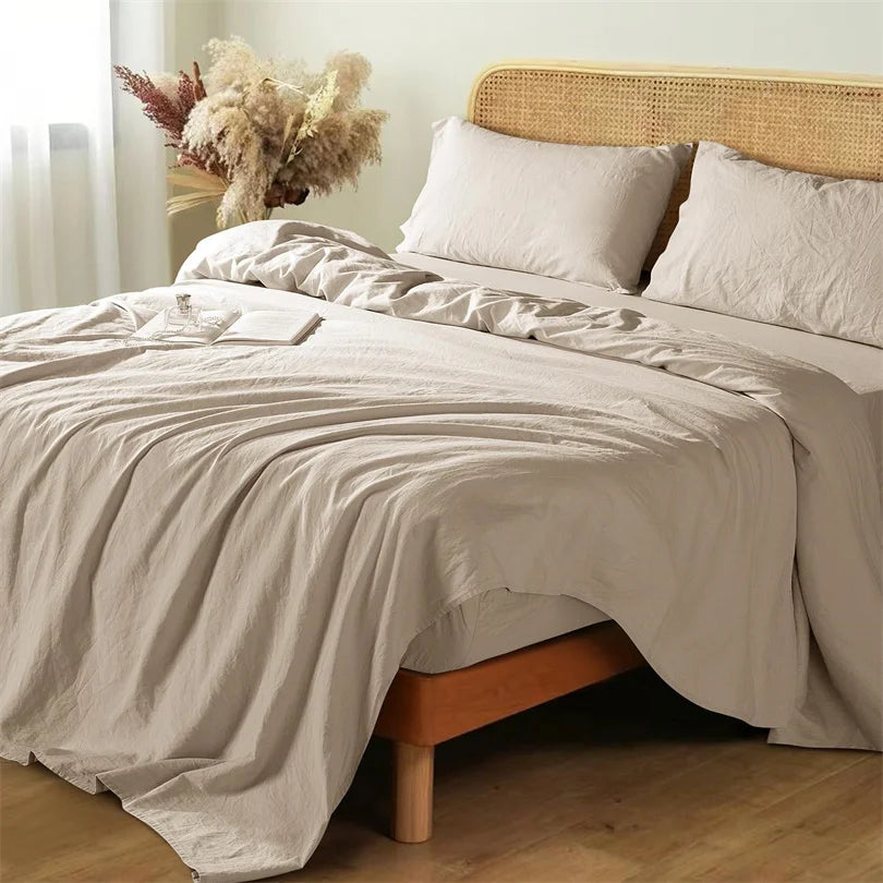 Flax Cotton Linen Bedding Set