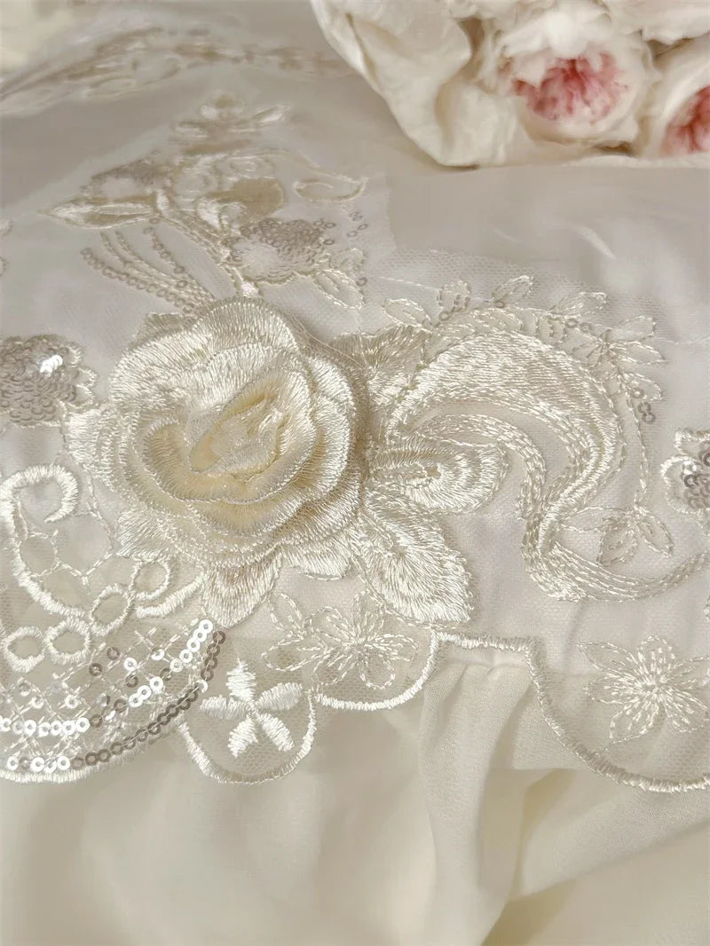 Lace Ruffle Cotton Bedding Set