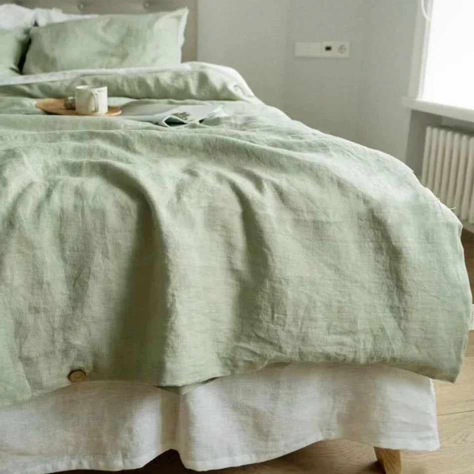 Stonewashed Linen Cover Set