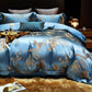 Gold Leaf Satin Jacquard Bedding Set