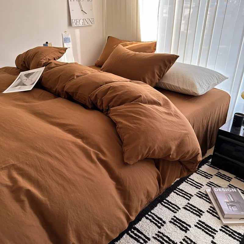 Minimal Cotton Linen Bed Set
